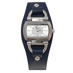 Watch strap Fossil BQ1119 Leather Blue 10mm